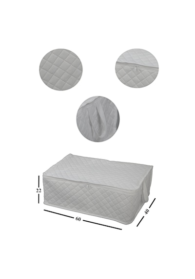 Adarya Home Çekyat Baza Tipi Hurç-Baza Alti Kazak-Yastik-Pike Saklama Hurcu 22 x 40 x 60 Beyaz