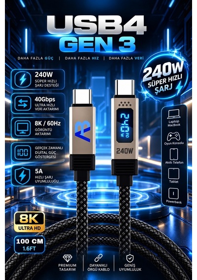 Apollobell Cch12-007 Usb4 Gen 3 Kablo