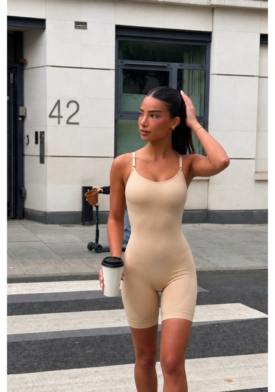 Kadın Ten Casual Esnek Body