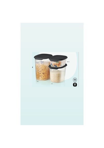 Tek Dokunuş Oval 540ml Saklama Kabı Siyah