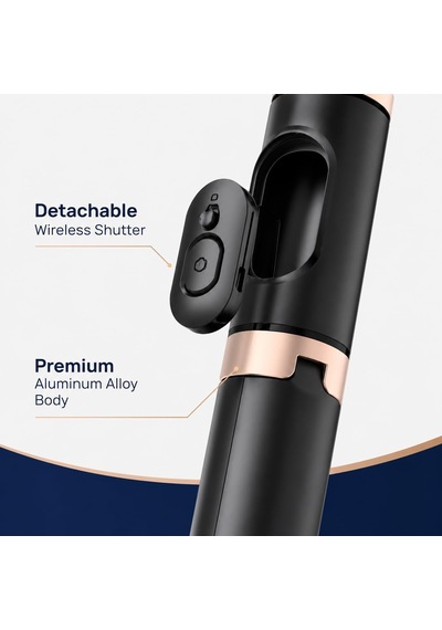 Hepu Hp T17 Bluetooth,kumanda Özellikli Ayarlanabilir Uzunluk Stabil Selfi Çubuğu 73 Cm