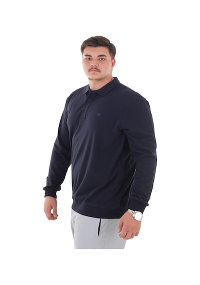 Erkek Büyük Beden 115-155 Kilo Arası İçin Uygun Uzun Kol Polo Yaka Mevsimlik Sweatshirt Lacivert Erkek Büyük Beden 115-155 Kilo Arası İçin Uygun Uzun Kol Polo Yaka Mevsimlik Sweatshirt Lacivert