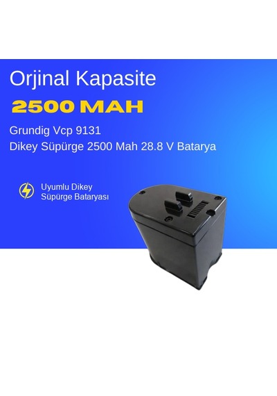 Grundig Vcp 9131 Dikey Süpürge 2500 Mah Dijital Batarya  Uyumlu Uzun Ömürlü Pil