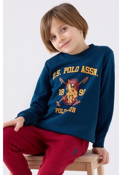 U.s. Polo Assn. Erkek Çocuk İndigo Pijama Takım 50299430-vr028 İndigo