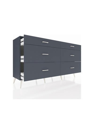 Hyperion Konsol 6 Çekmeceli 176x44x99 Antrasit-antrasit Antrasit-antrasit