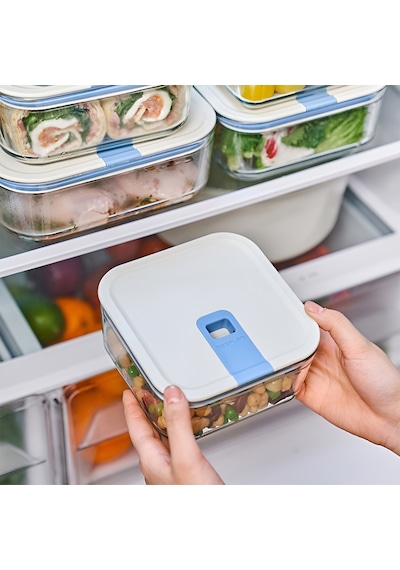 Neoflam Perfect Seal 8 Parça Cam Saklama Kabı Bej Çok Renkli