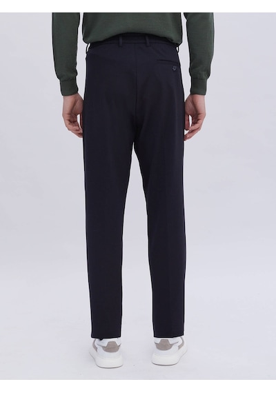 Kip Lacivert Örme Carrot Fit Casual Pantolon Çok Renkli