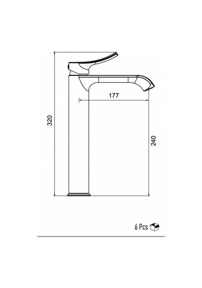 Valtemo Valero Çanak Tipi Lavabo Bataryası Art Gray Vm-1213 Gri