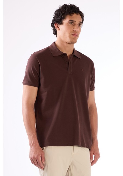 Dufy Kahve Düz Erkek T-shirt - Slim Fit Kahve