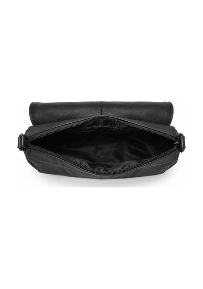 Levano Leather Hakiki Kuzu Derisi Kadın Omuz & Çapraz Askılı Çanta Kapaklı, Ayarlanabilir Askılı, Günlük Şık Deri Çanta Siyah
