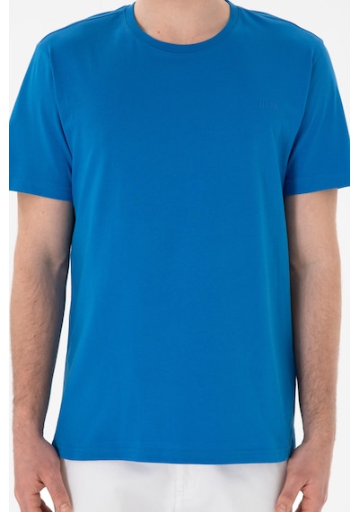 U.S. Polo Assn. Erkek Regular Fit Bisiklet Yaka Kobalt Mavi Basic Tişört 50305928-VR077