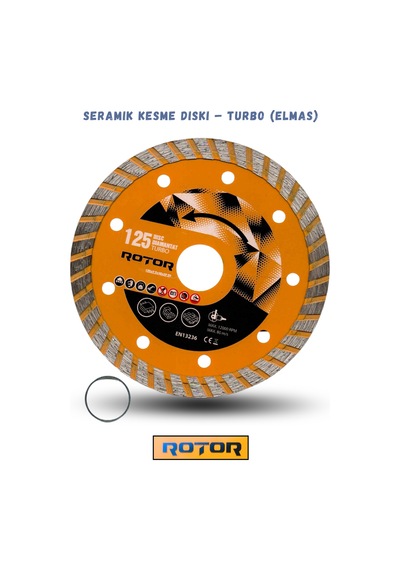 3'lü Disk Seti 125x22,23 Seramik Kesme Set 3 Parça