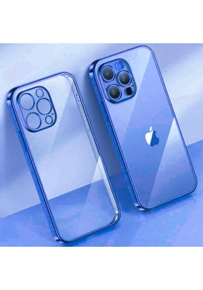 Apple Uyumlu iPhone 13 Pro Renkli Kenar Seffaf Kilif Kamera Korumali Silikon 400385679