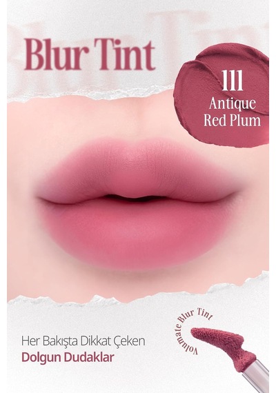 Blur Efektiyle Dolgun Görünüm Sunan Kadife Bitişli Tint Volumate Blur Tint 111 Antique Red Plum