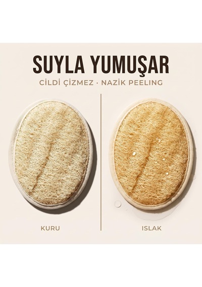 Yüz Vücud Kabak Lifi Doğal Lifler Peeling Temizleyici Arındırıcı. 3 Adet