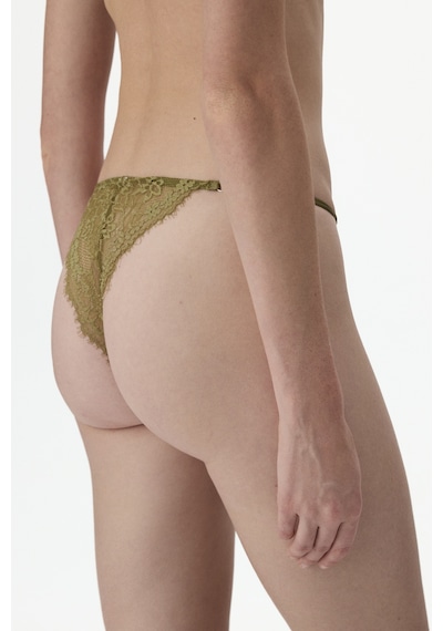 Penti Bej Micro Lace Brazilian Külot