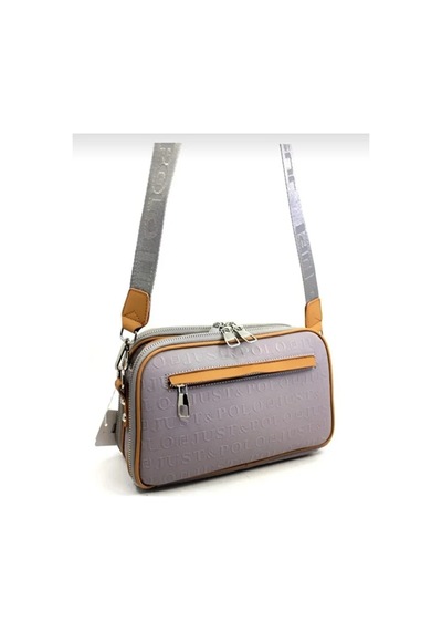 Just Polo Kadın 3d Baskılı Ayarlanabilir Askılı Şık Omuz Çantası Ebat: 16 X 26 Cm Gri