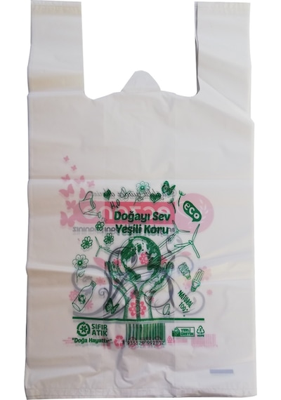 Bio Eczane Poşeti Baskılı Büyük Atlet Poşet 5 KG 30 x 55 CM