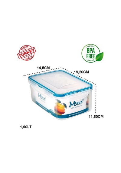 Moonstar Mlock 190 Litre Hava Sızdırmaz Kilitli Kap Ml-160 Çok Renkli