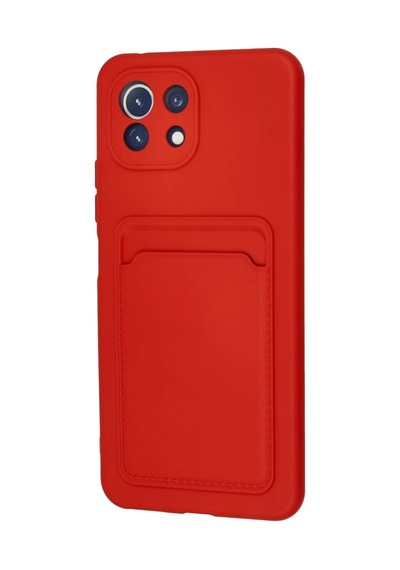 Uryport Xiaomi Mi 11 Kılıf Kelvin Kartvizitli Silikon - Kırmızı