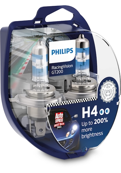 Philips H4 %200 Racing Vision Gt200 Ampül Seti 2 Adet