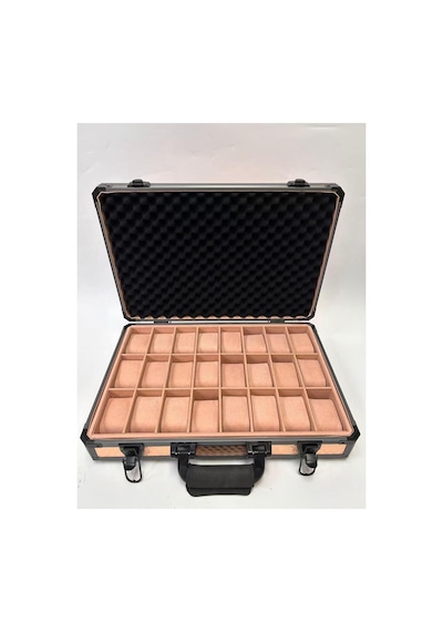 No Signal Premium Metal 24 Bölmeli Saat Taşıma Çantası Gold