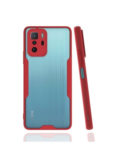 Poco X3 Gt Kılıf Platin Silikon - Kırmızı İtdark7574