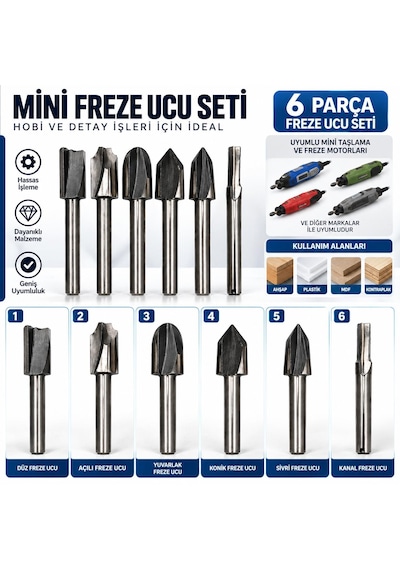 Mini Freze Ucu Seti 6 Parça