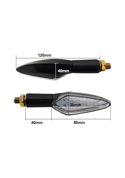 Techmaster Zxd-69 12V Su Geçirmez Motosiklet Led Çakarlı Sinyal Lambası