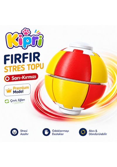 Spinner Ball Rulmanlı Fırfır Stres Topu Bas-çevir 3d Baskı Fidget Oyuncak - Gs