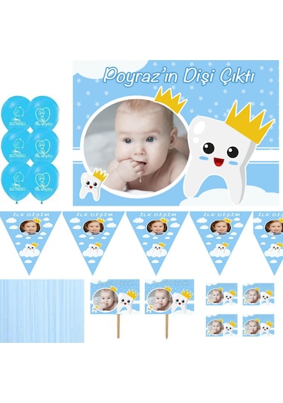 Diş Buğdayi Erkek Bebek Süsleme Ve Magnet Seti Erkek Bebek Hdts19 +3