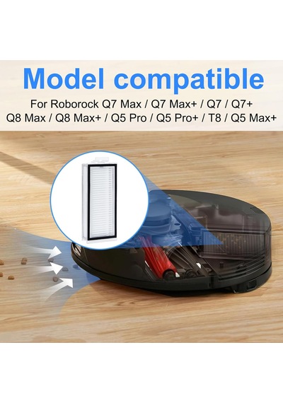 Hepa Filtre İçin Roborock Q7 Max/ Q7 Max+/ Q7/ Q7+/ Q8 Max/ Q8 Max+/ Q5 Pro/ Q5 Pro+/ T8 Robot