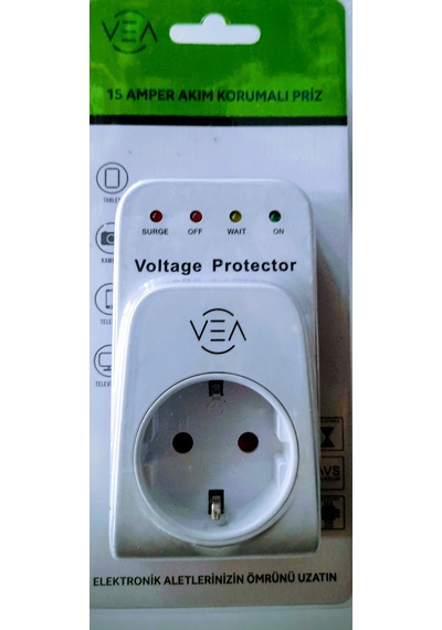 Xtechnx Vea Ve-25531 15a 3520w Akım Korumalı Priz Aşırı Yüksek Gerilim Koruyucu 000543