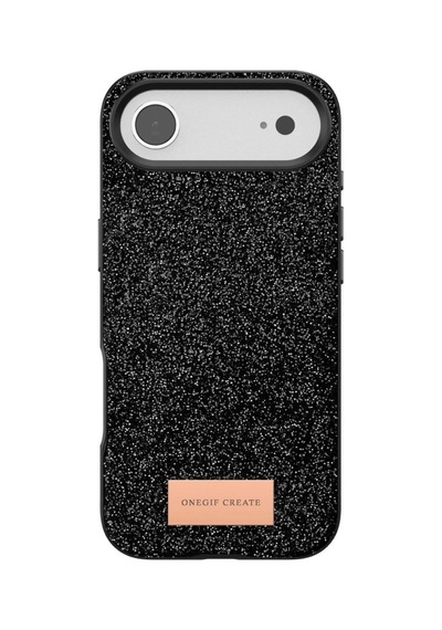 Onegif Apple iPhone Uyumlu   17 Air Bright Simli Kapak - Siyah