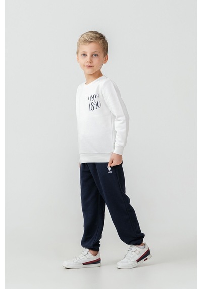 U.S. Polo Assn. Erkek Çocuk Baskılı Beyaz Uzun Kol Eşofman Takımı Us2619-c-v2 Us2619-c-v2