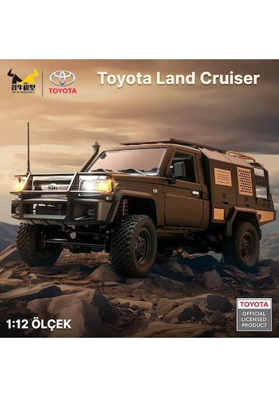 Mn Model Mn82s 1/12 Supertourer Toyota Land Cruiser Lc79 4wd Rc Model Uzaktan Kumandalı Araba Crawler Offroad Truck Rtr Lisanslı Siyah+dahili Işık Seti