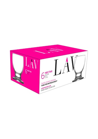 Lav Nectar Cam Likör Bardağı 6'lı 55 ml (Şerbet Bardağı , Mini Tatlı Servis )