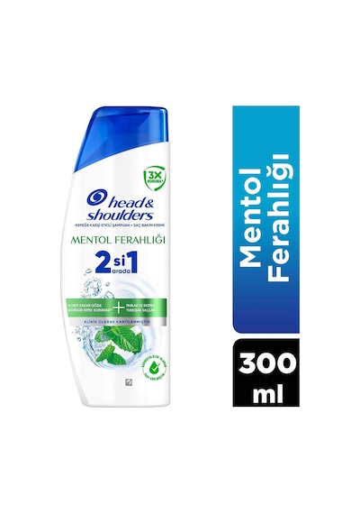 Mentol Ferahlığı 2'si 1 Arada Kepeğe Karşı Etkili Şampuan 300ml