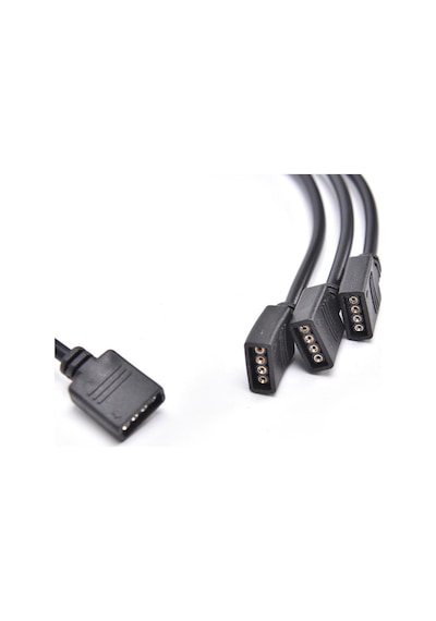 Alfais 4375 RGB Şerit 4 Pin LED Çoklayıcı Splitter Tek Kumanda 3 Çıkış