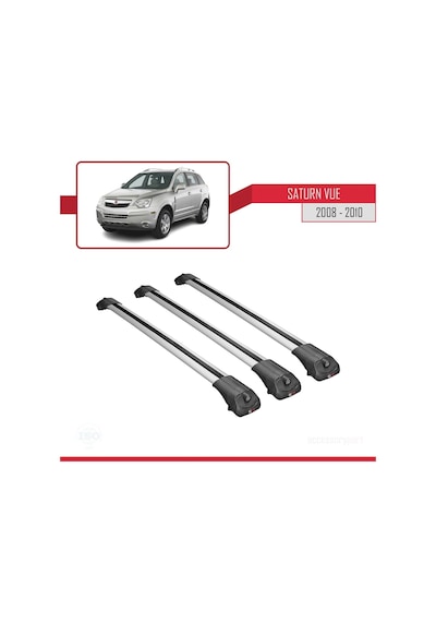 Saturn Vue Opel Antara 2008-2010 Arası İle Uyumlu Ace-1 Ara Atkı Tavan Barı Gri 3 Adet Bar