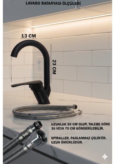 02-44 Lavabo Banyo Bataryası Robot Duş Takımı Musluk Armatür Siyah Beyaz Krom Gold Renkler Siyah