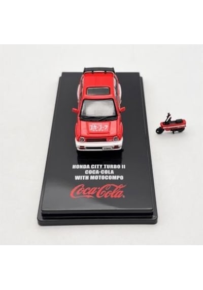 İnno64 Honda City Turbo Iı Coca-cola With Motocompo 1/64 Model Araba