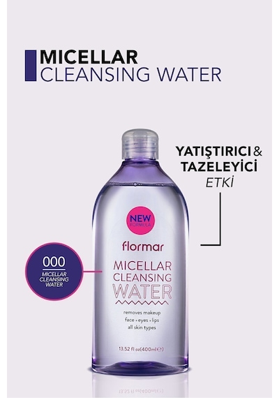 Flormar Yatıştırıcı & Tazeleyici Etkili Makyaj Temizleme Suyu 400 ML Flormar Yatıştırıcı & Tazeleyici Etkili Makyaj Temizleme Suyu 400 ML