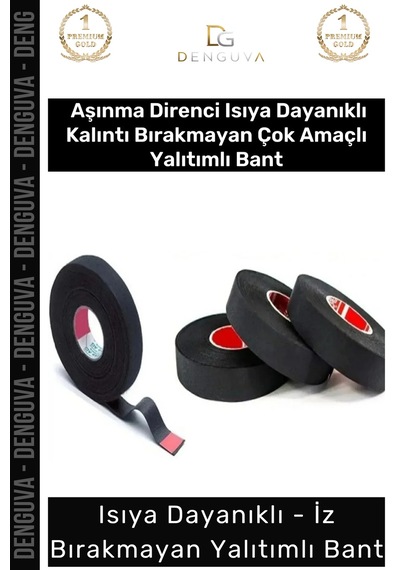 Premium Isıya Dayanıklı Aşınma Direnci Kalıntı Bırakmayan Alev Geciktirici 10mt Yalıtım Bant 1 Adet
