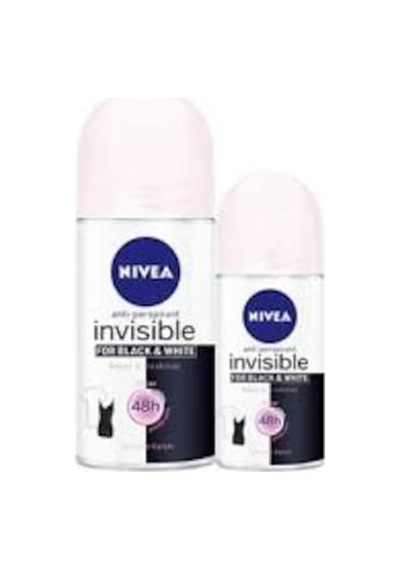 Nivea Invisible Clear For Black&White Kadın Roll-On Deodorant 50 ML + 25 ML