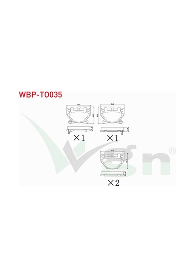 Toyota Yarıs Cp10 1.0i 1999-2005 Arka Fren Balatası İkazlı 04466 52040