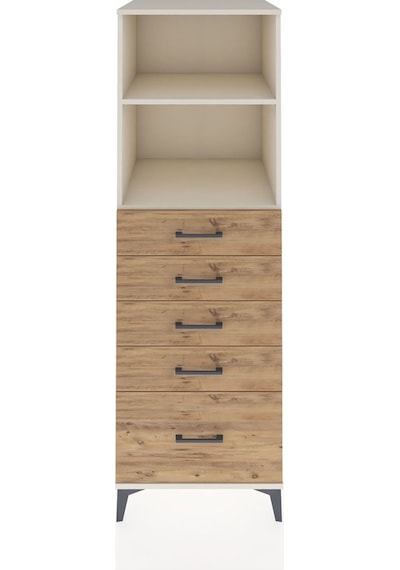 Kronos Dolap 2 Raflı 5 Çekmeceli 60x59x182 Aytaşı-çam Aytaşı