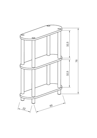 Soft 3 Katlı Modern Kitaplık Dekoratif Çok Amaçlı Kitaplık Ve Organizer Çok Raflı Düzenleyici - Meşe Meşe Soft 3 Katlı Modern Kitaplık Dekoratif Çok Amaçlı Kitaplık Ve Organizer Çok Raflı Düzenleyici - Meşe Meşe