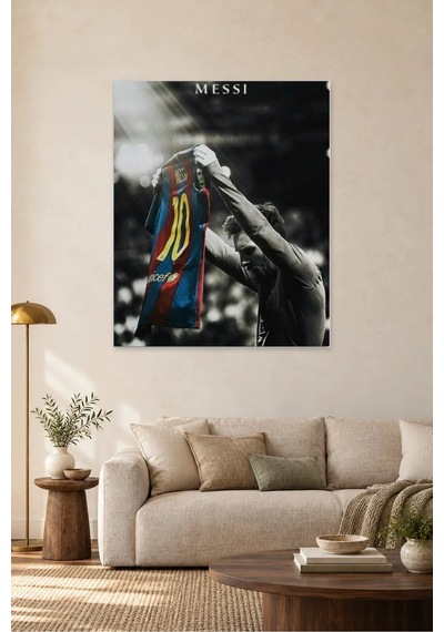 Fida Messi 10 Numaralı Formayı Kaldırırken Canvas Tablo