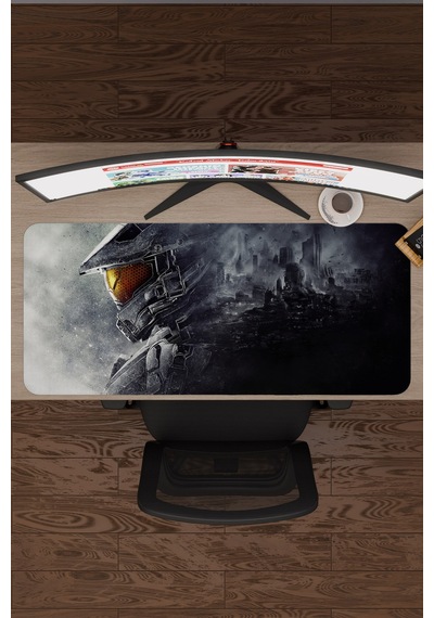 Halo Kaymaz Dikişli Kauçuk Oyuncu Mousepad V4 - 90x40 Xxl Gaming Mouse Pad Fare Altlığı